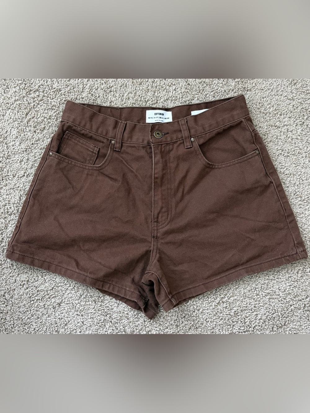 Cotton On High Waist Brown Women’s Shorts